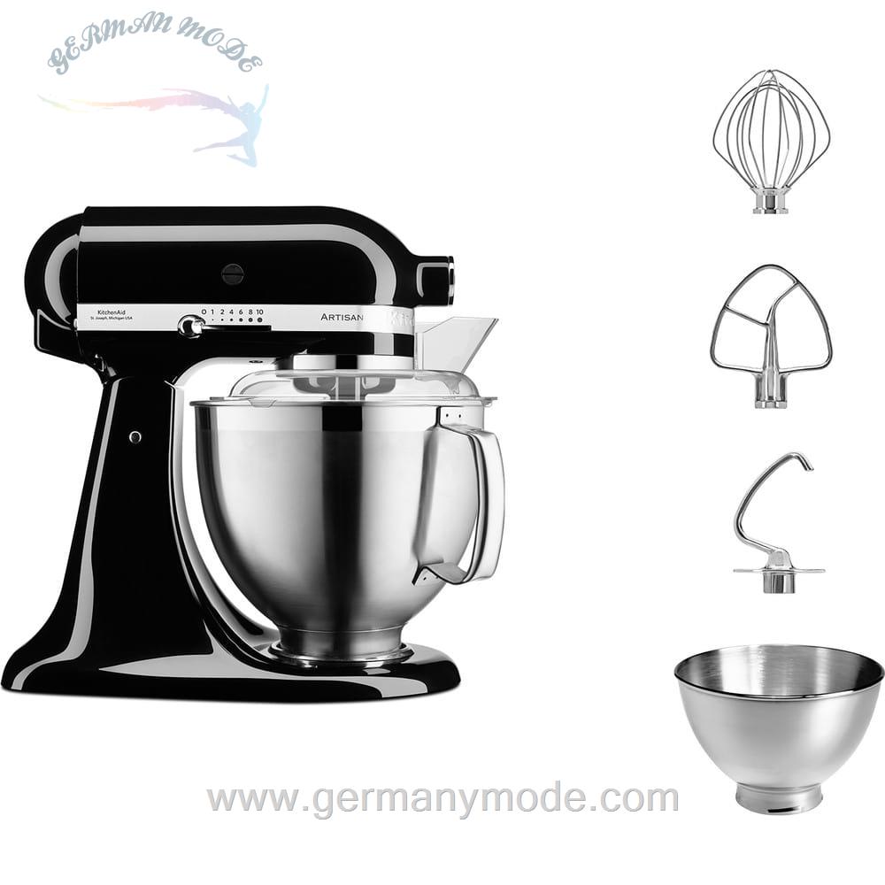 غذا ساز همه کاره کیچن اید آمریکا KitchenAid KÜCHENMASCHINE KIPPBARER MOTORKOPF 4,8L - ARTISAN PREMIUM 5KSM185PS-Onyx schwarz