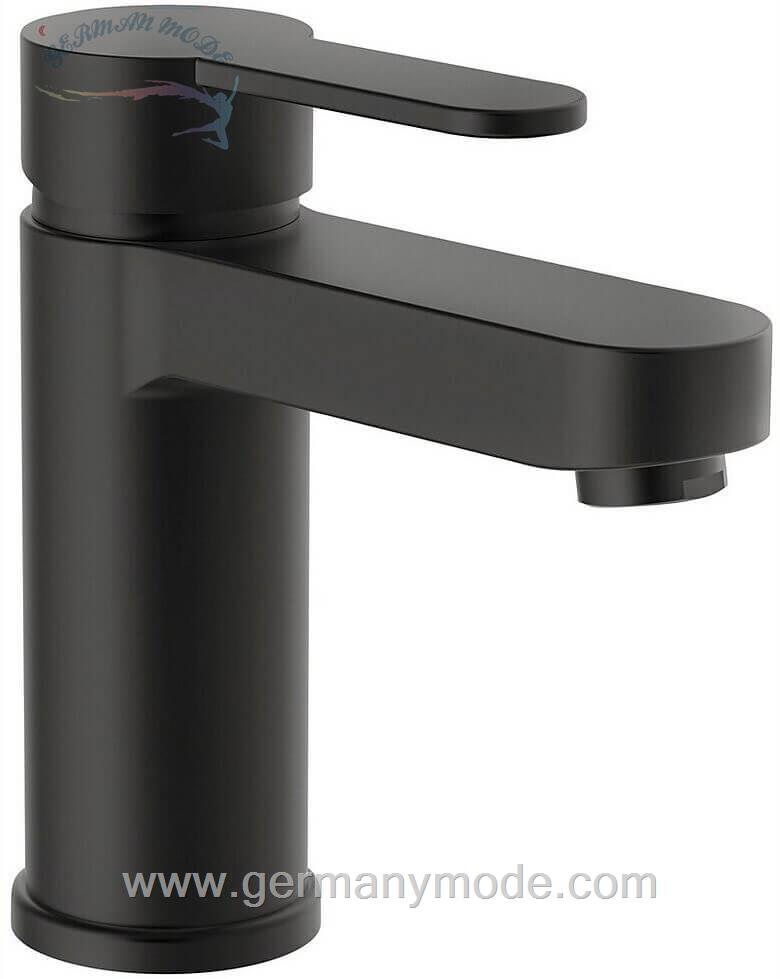 شیر مخلوط روشویی پایه کوتاه شوت Schütte Elephant Einhebel Waschtischarmatur 157mm mit Pop Up Ablauf schwarz matt 34216