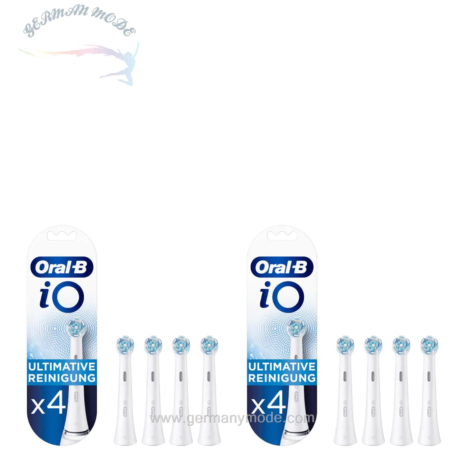 سری مسواک برقی اورال بی آمریکا Oral-B iO Aufsteckbürsten Ultimative Reinigung, weiß, 2*4 Stück
