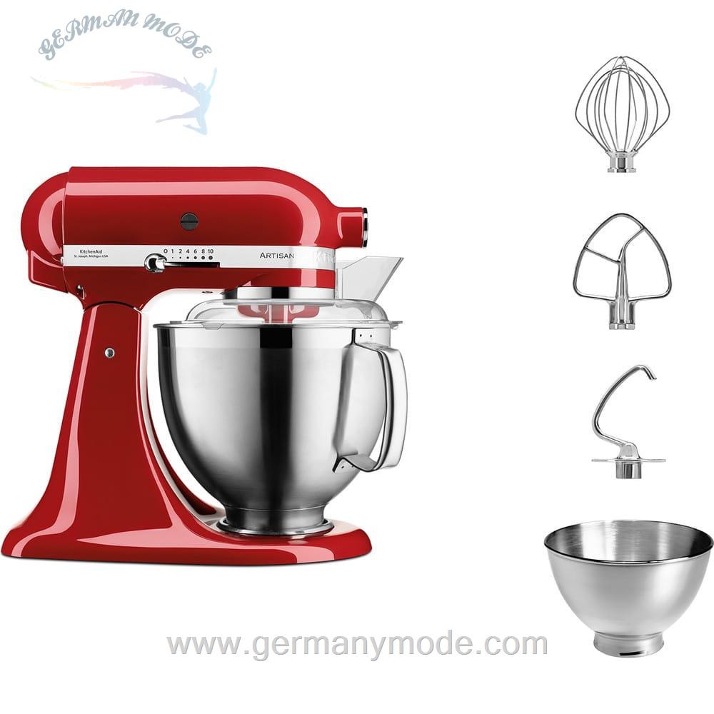 غذا ساز همه کاره کیچن اید آمریکا KitchenAid KÜCHENMASCHINE KIPPBARER MOTORKOPF 4,8L - ARTISAN PREMIUM 5KSM185PS-Empire rot