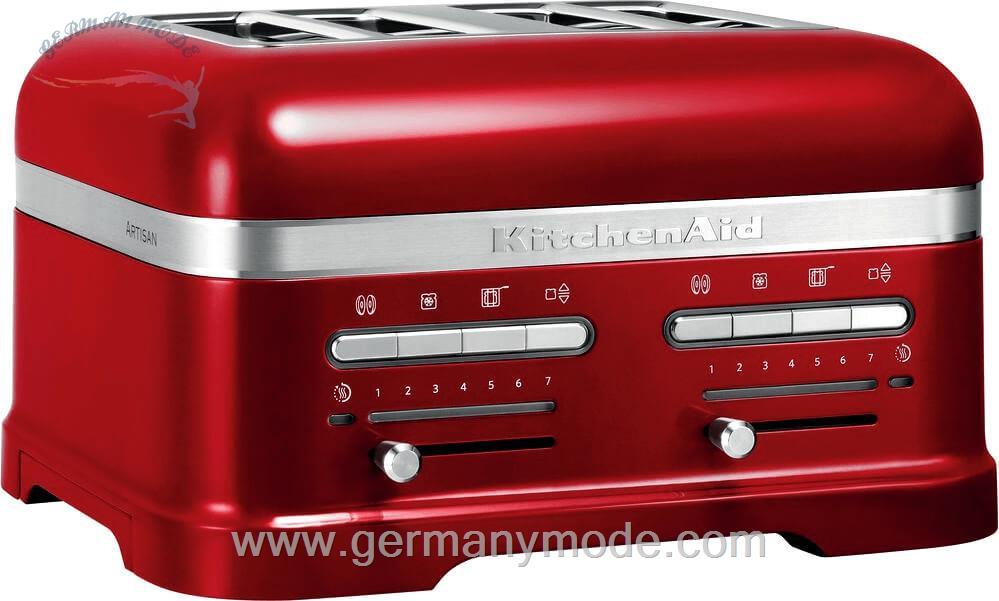 توستر اتومات دوقلو کیچن اید آمریکا KitchenAid 5KMT4205ECA Artisan 4-Schlitz Toaster liebesapfelrot