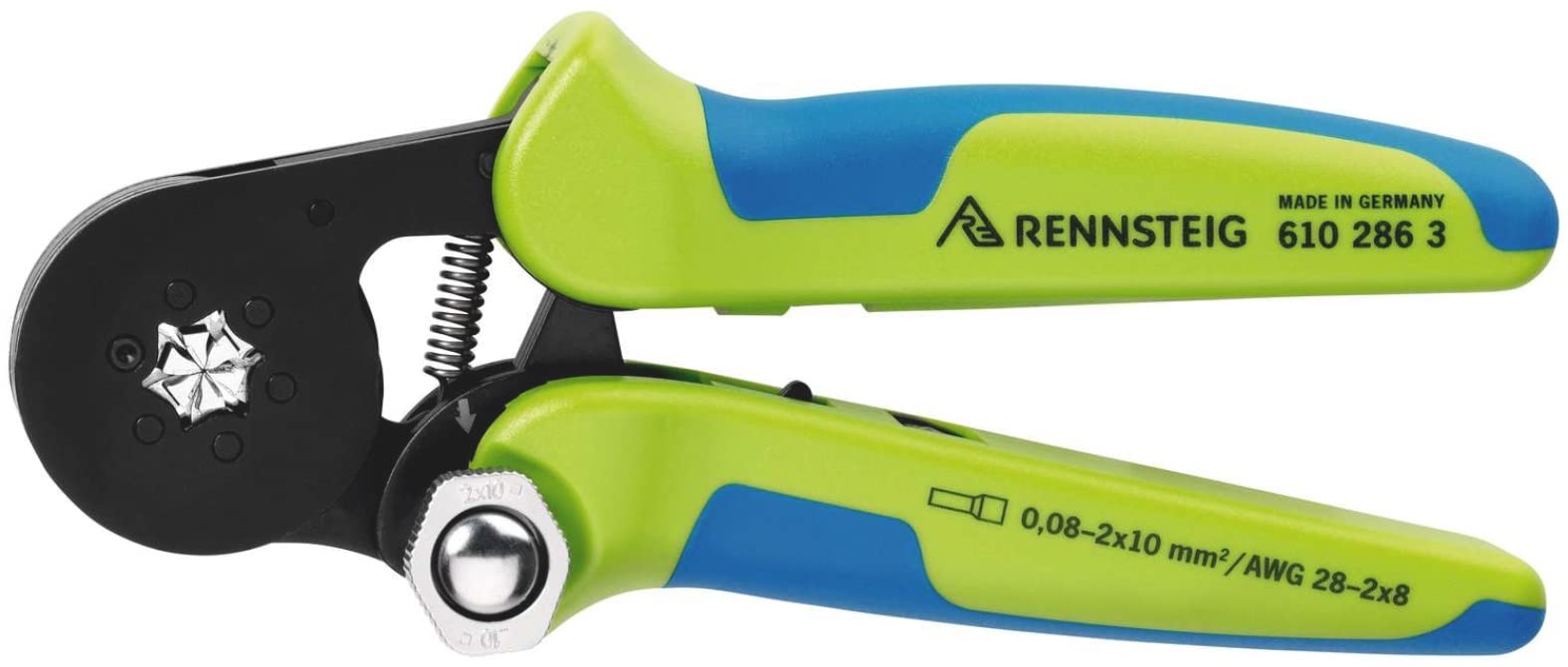 Rennsteig Tools 610 286 3 انبردست سیم پیچ آستین انتهایی 0.08 تا 10 میلی متر مربع