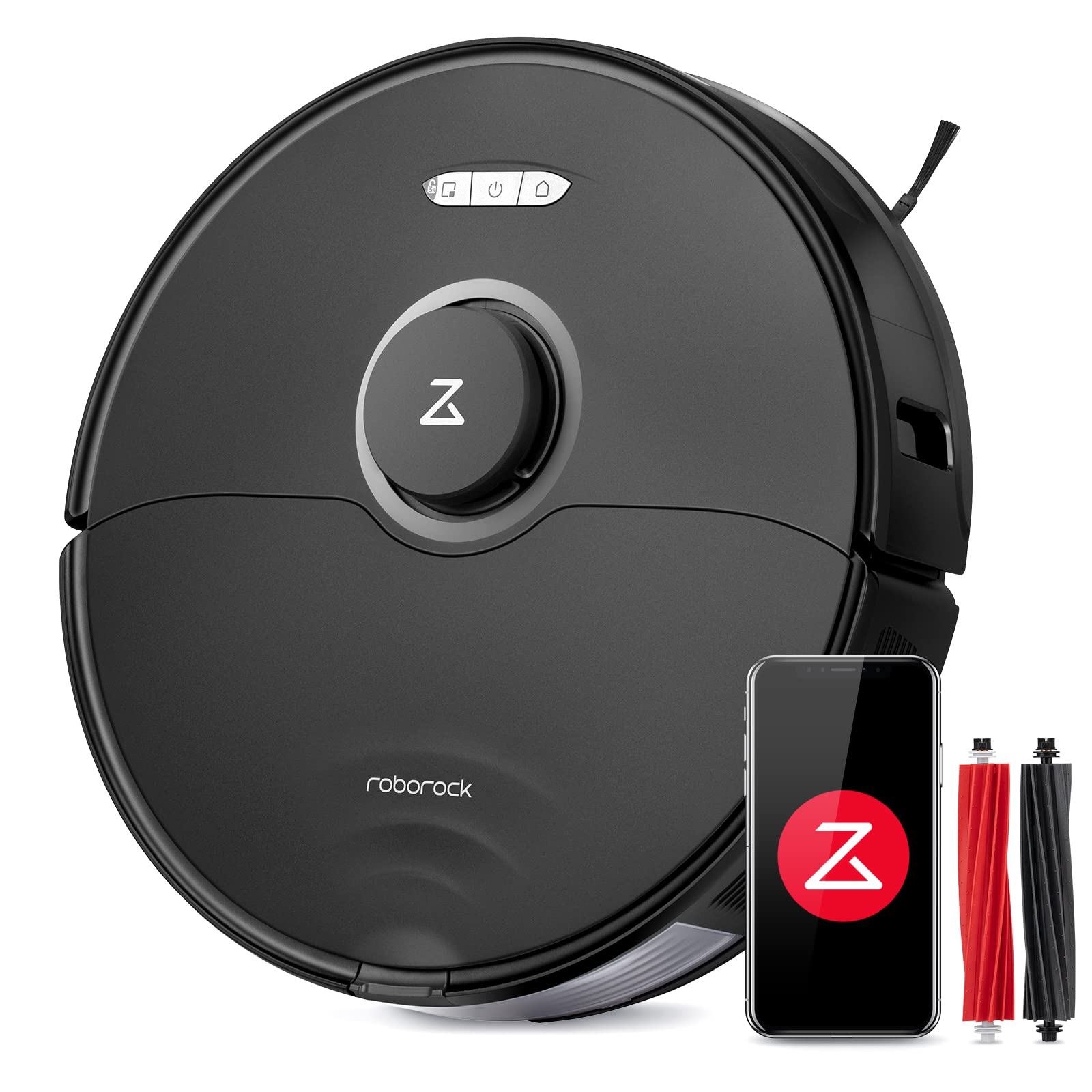 جاروبرقی رباتی Roborock S8 با برس دوگانه و قدرت تشخیص ۶۰۰۰ پاسکال و بافت سه‌بعدی، سبک و مقاوم در برابر موانع، سازگار با الکسا برای موی حیوانات خانگی (ارتقاء S7)
