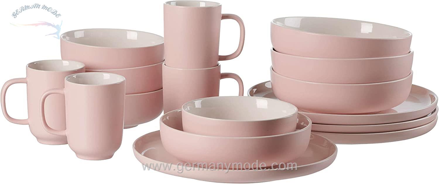 سرویس غذاخوری سرامیک 16 پارچه 4 نفره ریتزن هوف اند برکر آلمان Ritzenhoff / Breker Kombiservice Jasper (16-tlg.) rosa