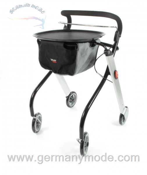 واکر ویلچر رولاتور تاشو تراست Trust Care Indoor Rollator Let s Go silber/schwarz