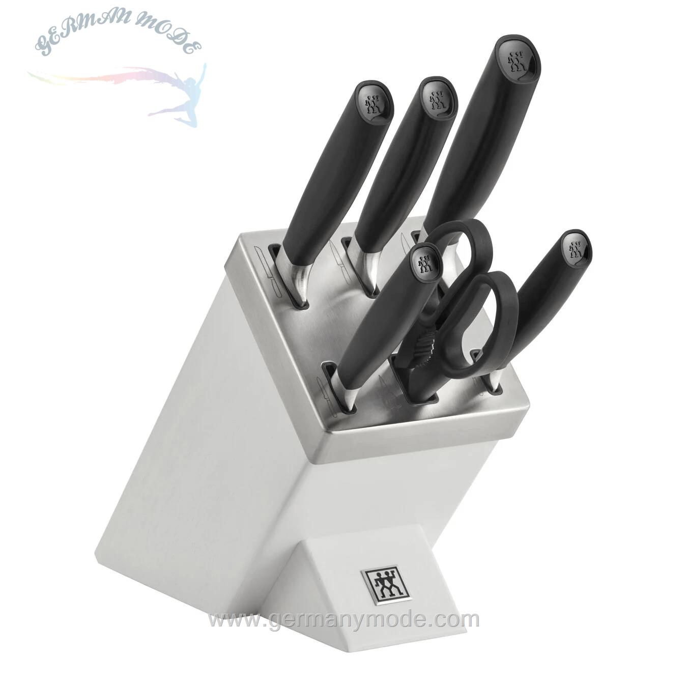 ست چاقو آشپزخانه ۷ پارچه زولینگ آلمان ZWILLING ALL STAR MESSERBLOCKSET MIT KIS TECHNOLOGIE 7-TLG- WEIS