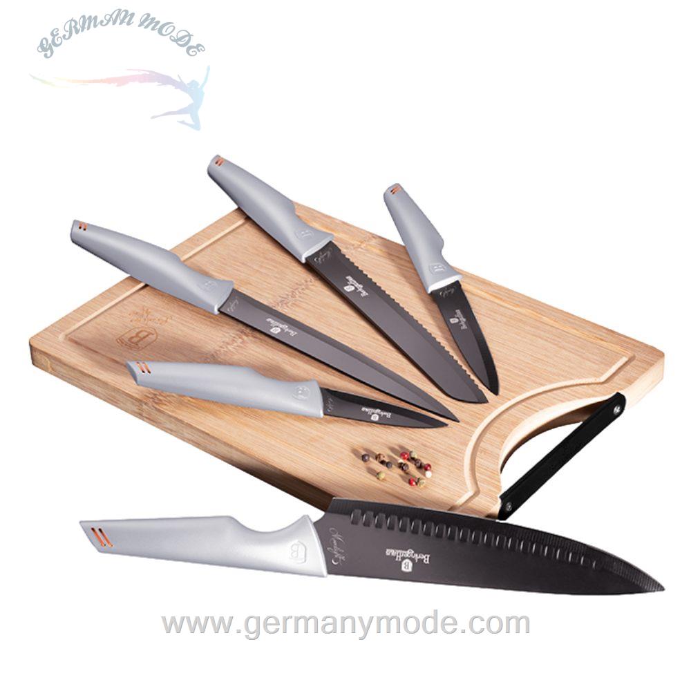ست چاقو تخته برش بامبو برلینگر هاوس مجارستان BERLINGER HAUS KNIFE SET / BAMBOO CUTTING BOARD BH-2833 MOONLIGHT