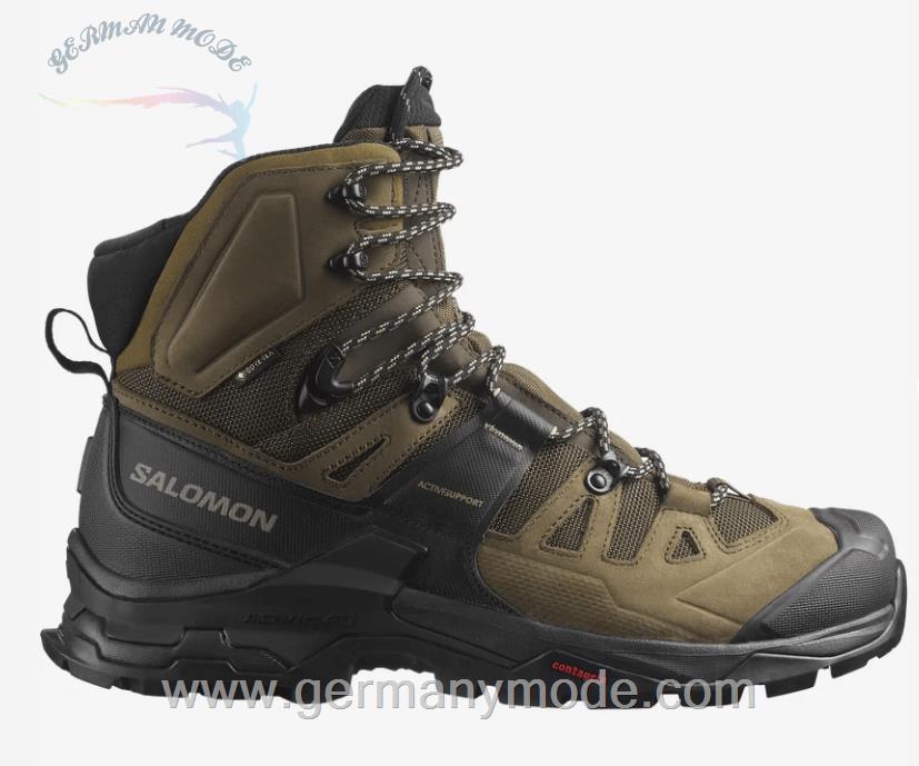 کتانی پیاده روی مردانه سالامون فرانسه SALOMON QUEST 4 GORE-TEX Leder-Hikingschuhe Herren Desert Palm / Black / Kelp