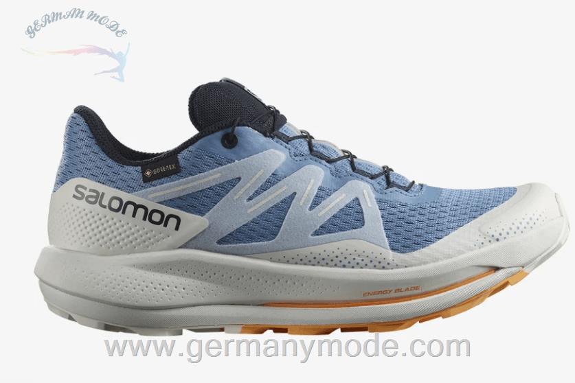 کتانی تریل رانینگ دو کوهستان ضد آب زنانه سالامون فرانسه SALOMON PULSAR TRAIL GORE TEX Trailrunning Schuhe Damen Riviera Nimbus Cloud Blazing Orange