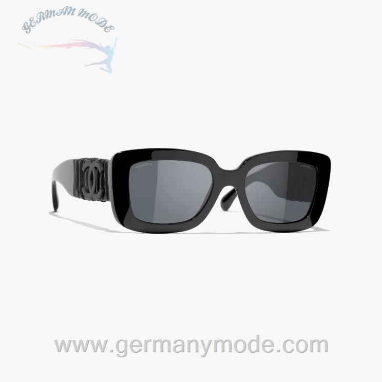 عینک آفتابی زنانه شنل فرانسه CHANEL RECHTECKIGE SONNENBRILLE 5473Q C888/S4