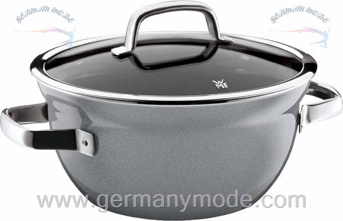 قابلمه 20 سانت درب شیشه ای وی ام اف آلمان WMF Fusiontec Mineral Kochschüssel 20 cm Platinum