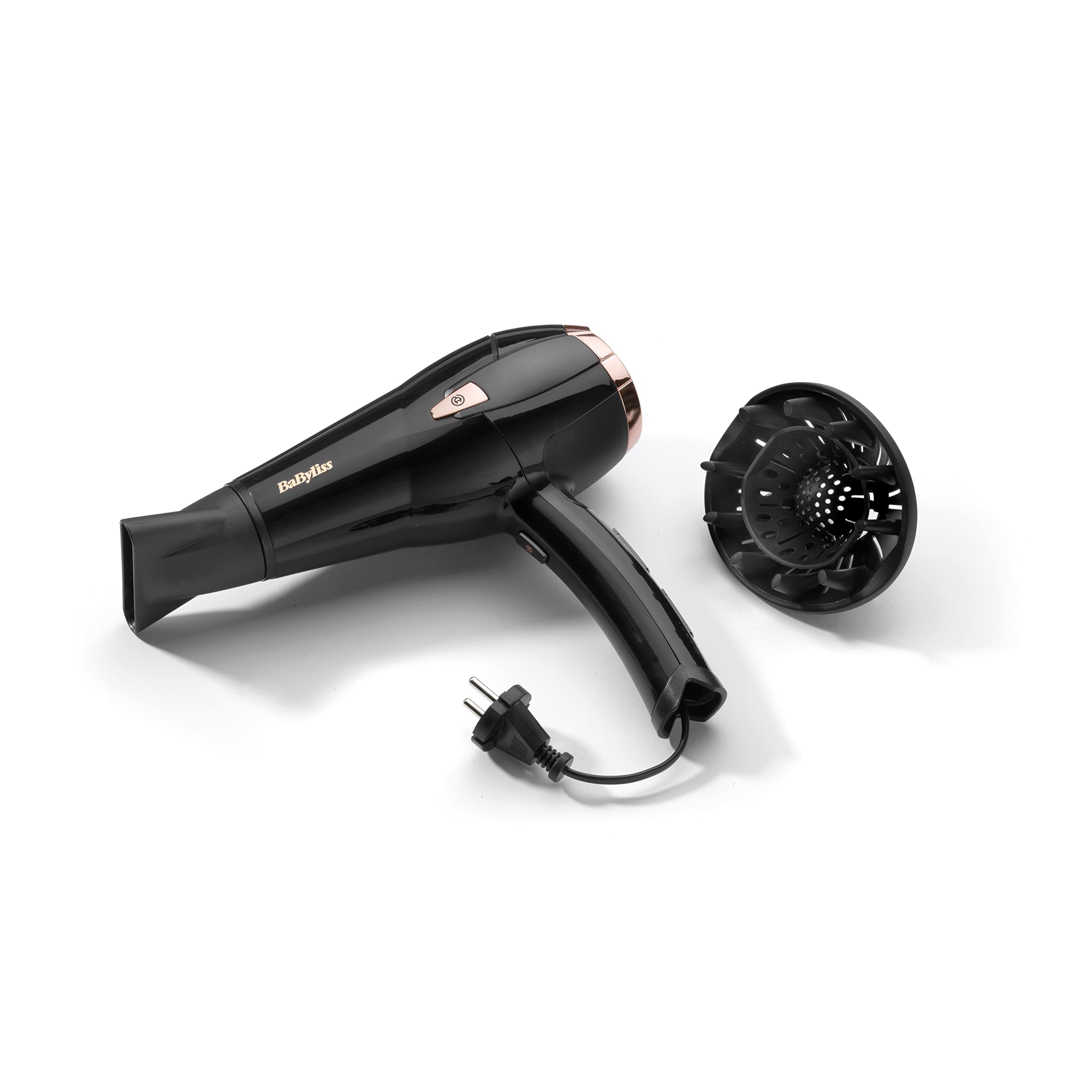 سشوار بابیلیس فرانسه BaByliss Cordkeeper 2000 Ionic D373E، عملکرد منحصر به فرد جمع کردن کابل در دسته، 2000 وات مشکی