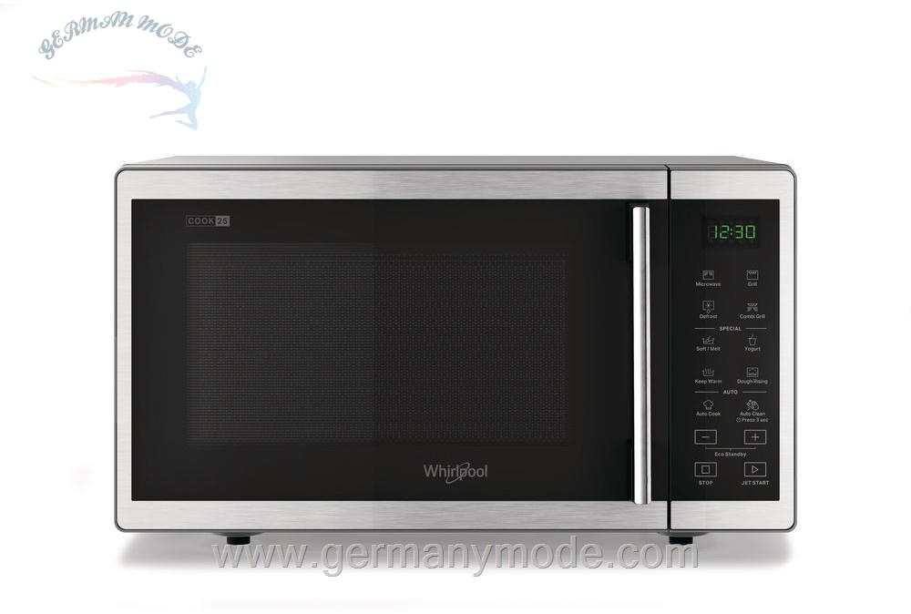 مایکروویو گریل دار ترکیبی 25 لیتری ویرپول آمریکا Whirlpool MWP 253 SX Microwave Oven 48.3 cm AutoClean Program