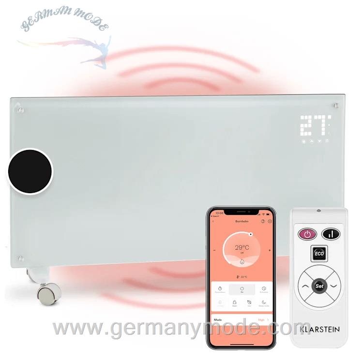بخاری برقی کلارشتاین آلمان Klarstein Bornholm Smart Konvektions-Heizgerät 2000W WiFi LED-Display Timer IP24t Weiß
