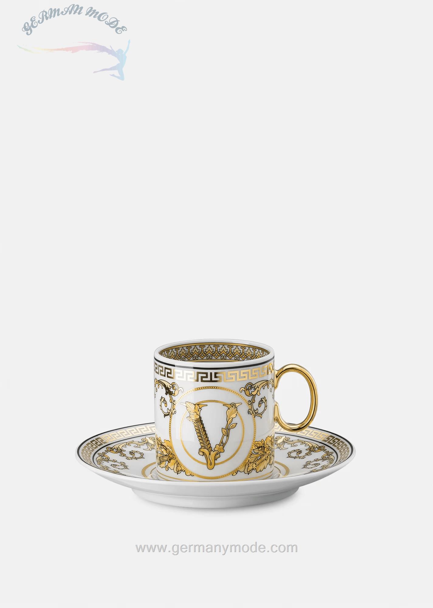 فنجان نعلبکی اسپرسو ورساچه ایتالیا VERSACE VIRTUS GALA ESPRESSOTASSE MIT UNTERTASSE