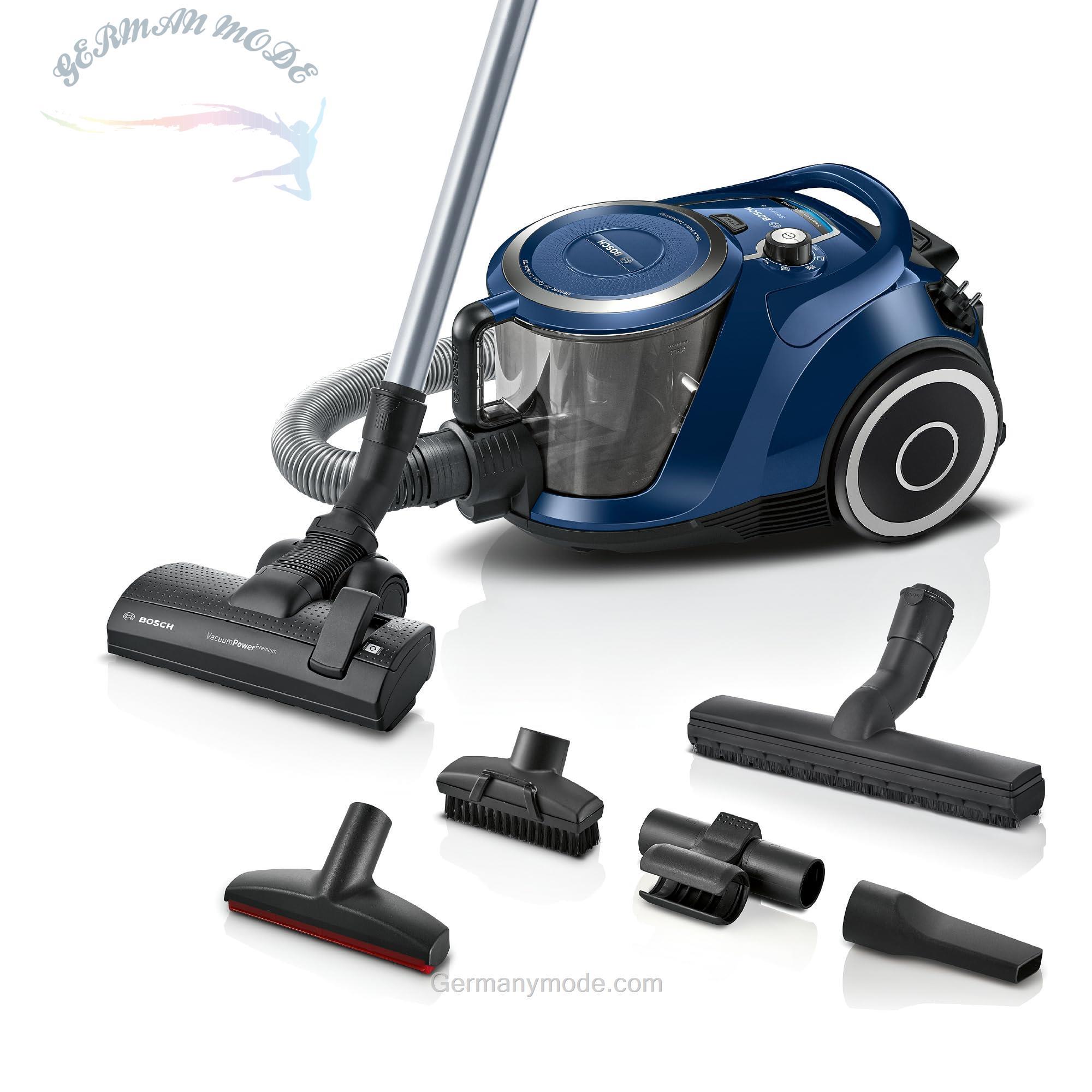 جارو برقی بدون کیسه بوش آلمان Bosch BGC41X36، ایده آل برای مبتلایان به آلرژی، فیلتر بهداشتی، نازل کف برای پارکت، فرش و کاشی، قدرت مکش قوی، بی صدا، 700 وات