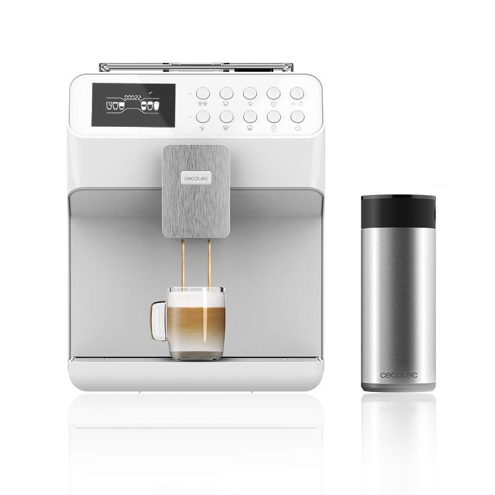 اسپرسو ساز سکوتک اسپانیا سری بیانکا Cecotec Power Matic-ccino 6000، بار 19، صفحه نمایش LCD، مخزن دانه قهوه 250 گرمی