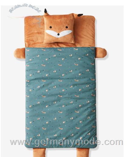 کیسه خواب کودک ورت فرانسه Vertbaudet Kinder Schlafsack Fuchs mit Kissen - graugrün/braun