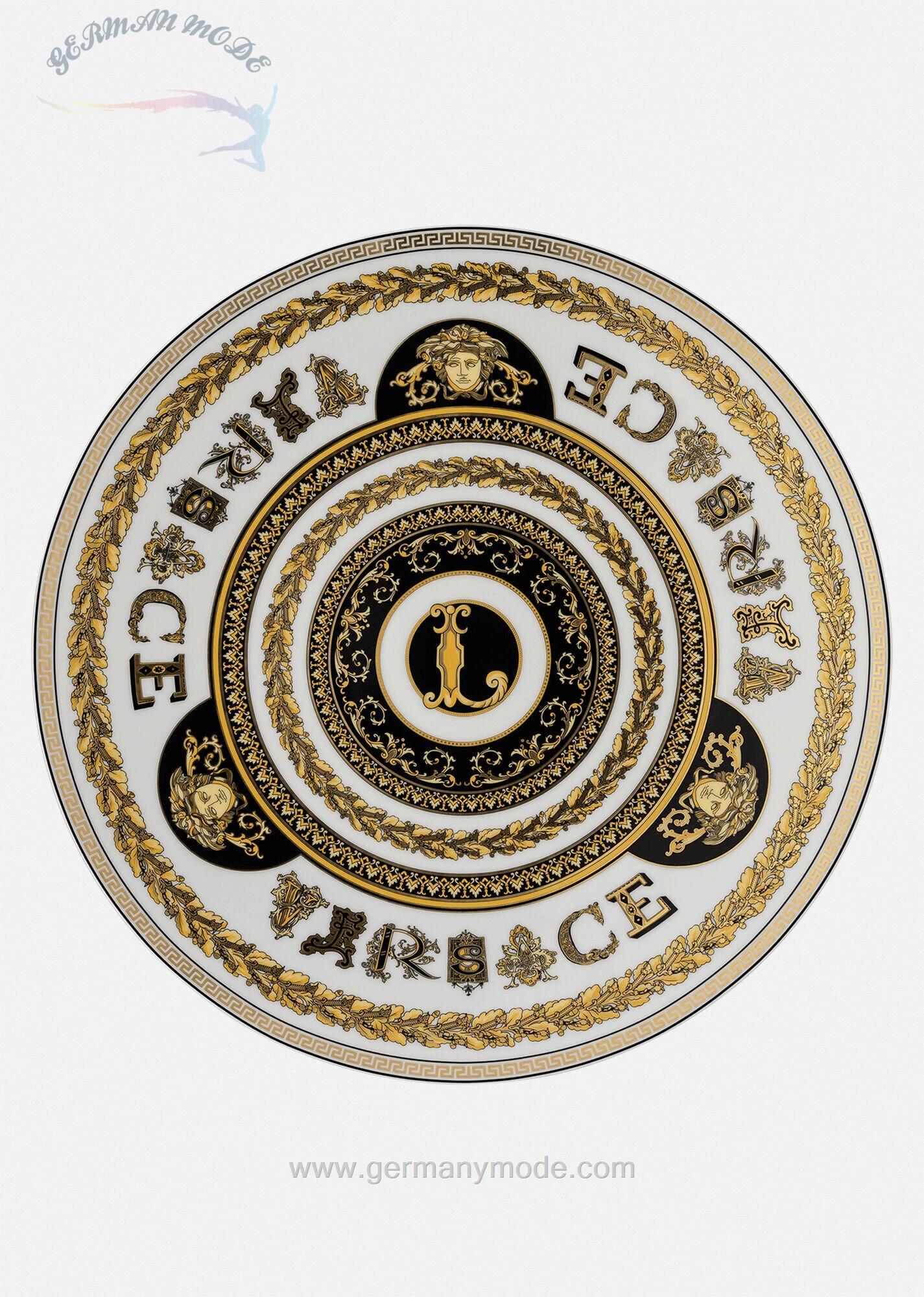 بشقاب دکوری ورساچه ایتالیا VERSACE VIRTUS ALPHABET PLATZTELLER L 33 CM