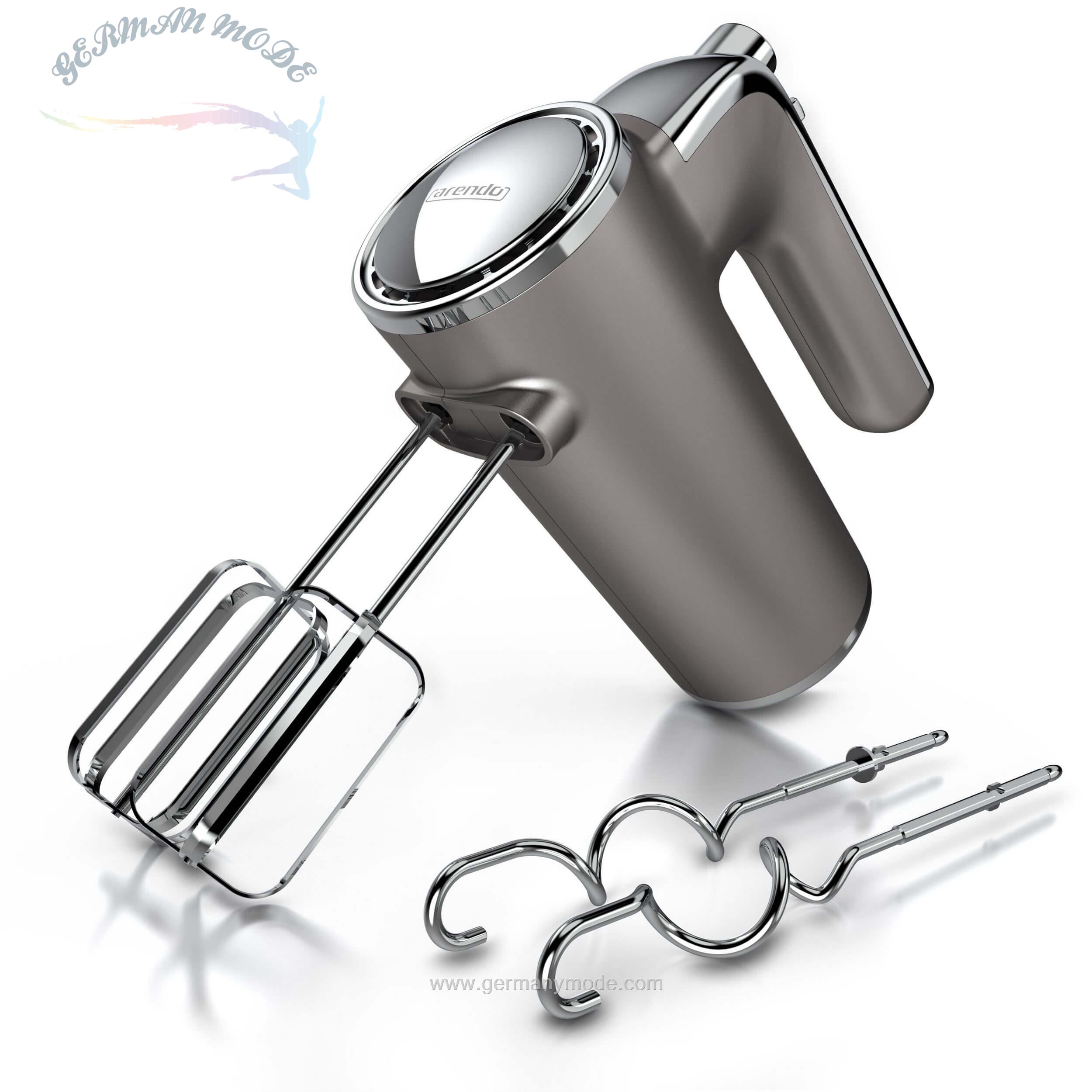 همزن برقی آرندو آلمان Arendo Handmixer- 400 W- Elektrischer Handmixer aus Edelstahl inkl- 2 Quirle und 2 Knethaken