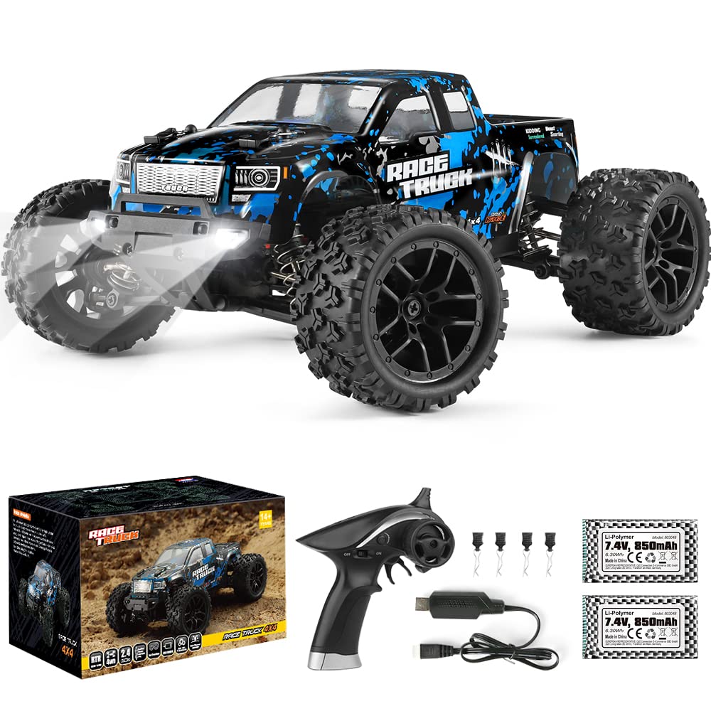 خرید از آمازون - ماشین کنترل از راه دور HAIBOXING 1/18 4WD Monster Truck با سرعت 36 کیلومتر در ساعت، خودرو برقی آفرود RC RTR با سرعت 36 کیلومتر در ساعت با باتری 7.4 ولت برای کودکان و بزرگسالان