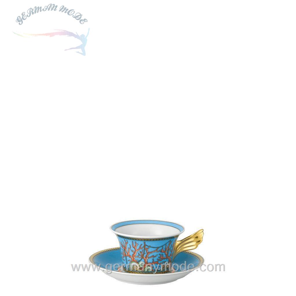 فنجان نعلبکی روزنتال آلمان Rosenthal meets Versace Tasse Ikarus Les Tresors de la Mer Teetasse 2 tlg Porzellan