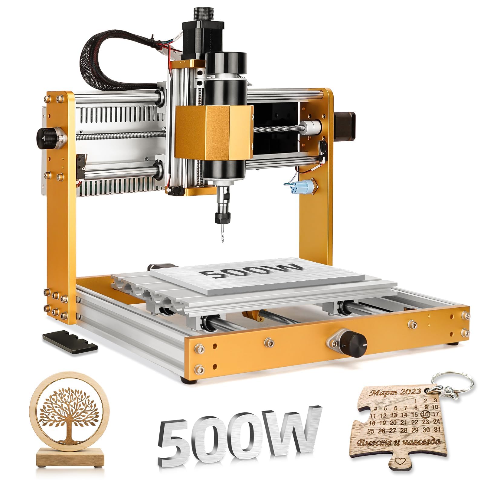 خرید از آمازون - دستگاه فرز CNC ANNOYTOOLS All-Metal 3018 2.0 PRO+ با دوک 500 وات، کلیدهای محدود و توقف اضطراری، 300 x 180 x 60 میلی متر دستگاه CNC برای حکاکی چوب، اکریلیک، آلومینیوم