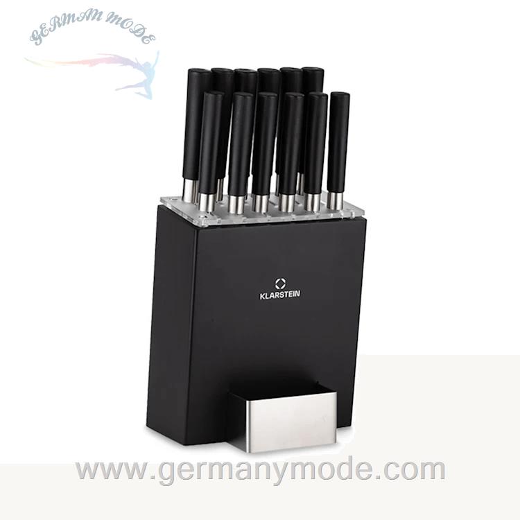 ست چاقو آشپزخانه 13 پارچه کلارشتاین آلمان Klarstein Kitano XL 13tlg. Messer-Set mit Block Messerblock Schwarz