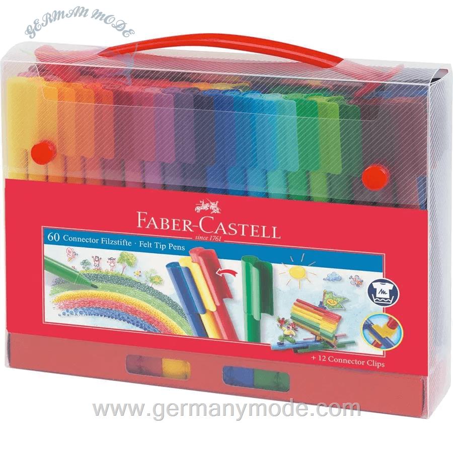 ماژیک 72 رنگ فابرکاستل آلمان FABER CASTELL Connector Filzstift Set Koffer 72 teilig