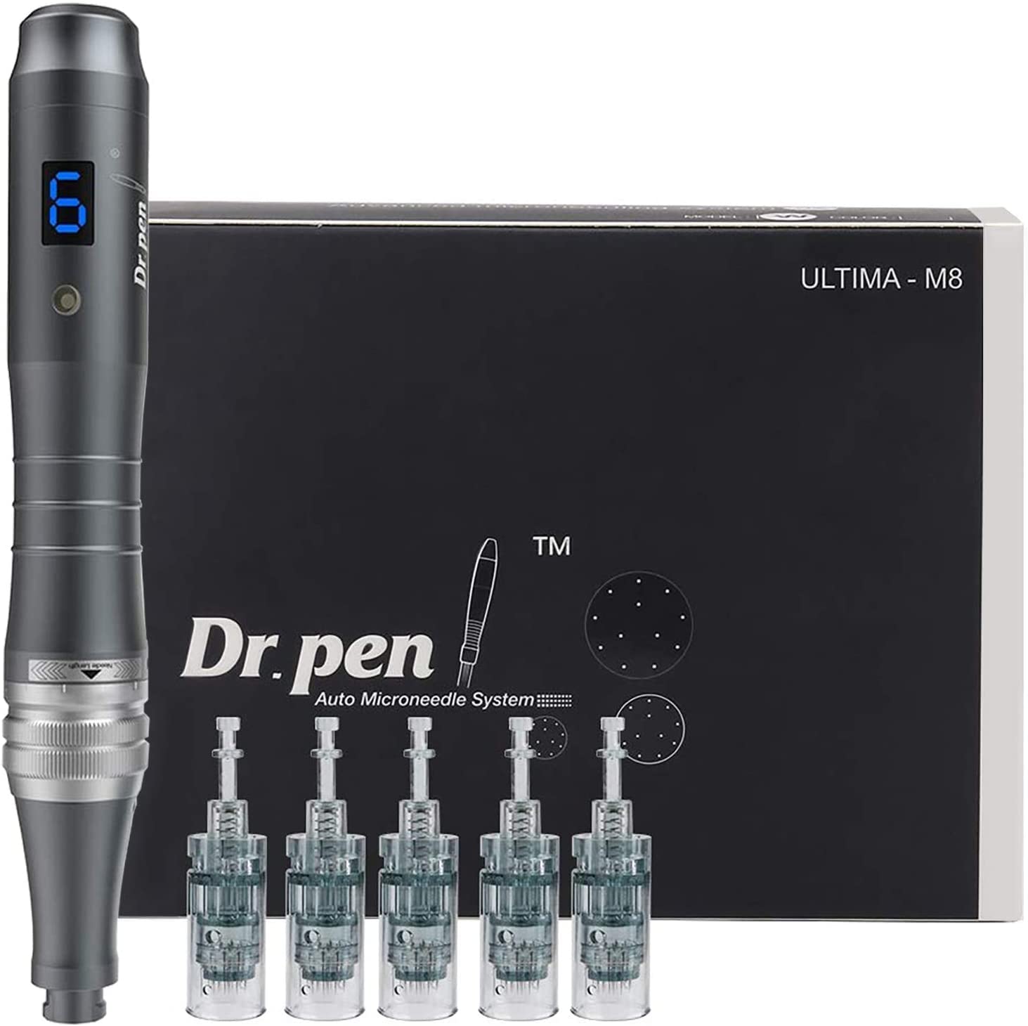 خرید از آمازون - قلم Dr.Pen Ultima M8 Microneedling Wireless Micro Needling ست خودکار خودکار درما برای هدایای صورت و بدن برای مردان زنان با 5 عدد کارتریج 16 پین - 0.25 میلی متر