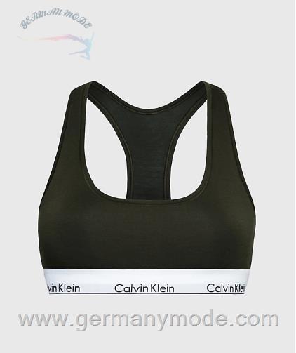 نیم تنه زنانه کلوین کلین آمریکا Calvin Klein Bralette Modern Cotton Field Olive 0000F3785E9MD