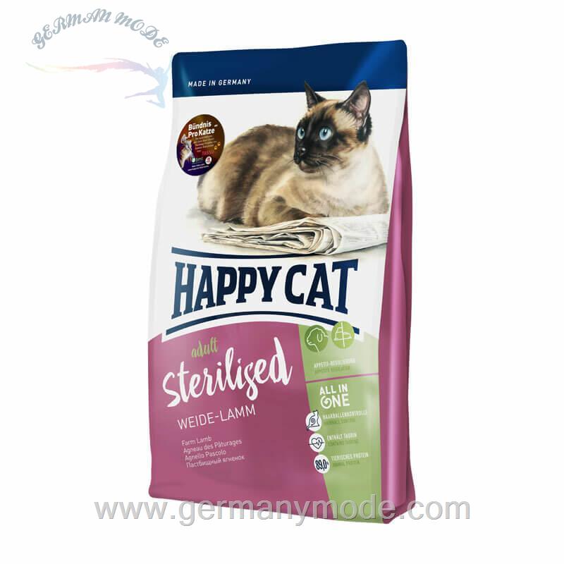 غذا خشک گربه عقیم شده هپی کت آلمان Happy Cat Supreme Sterilised Weide-Lamm 10kg
