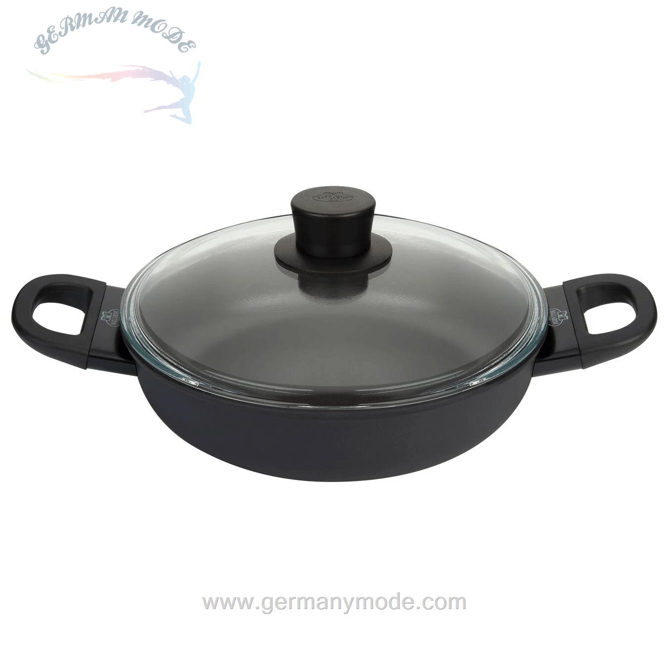 ماهیتابه درب دار بالرینی ایتالیا BALLARINI AVOLA SERVIERPFANNE MIT GLASDECKEL-24 CM - RUND -PTFE
