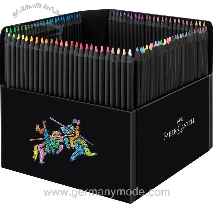 مداد رنگی 100 رنگ فابرکاستل آلمان FABER CASTELL Black Edition Buntstifte 100er Kartonetui