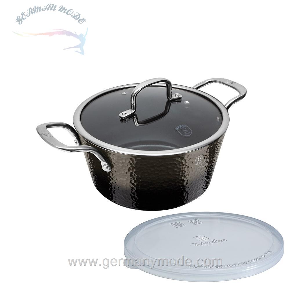 قابلمه 20 سانت درب دار برلینگر هاوس مجارستان BerlingerHaus CASSEROLE 20 CM BERLINGER HAUS BH-6652 SHINE BASALT COLLECTION