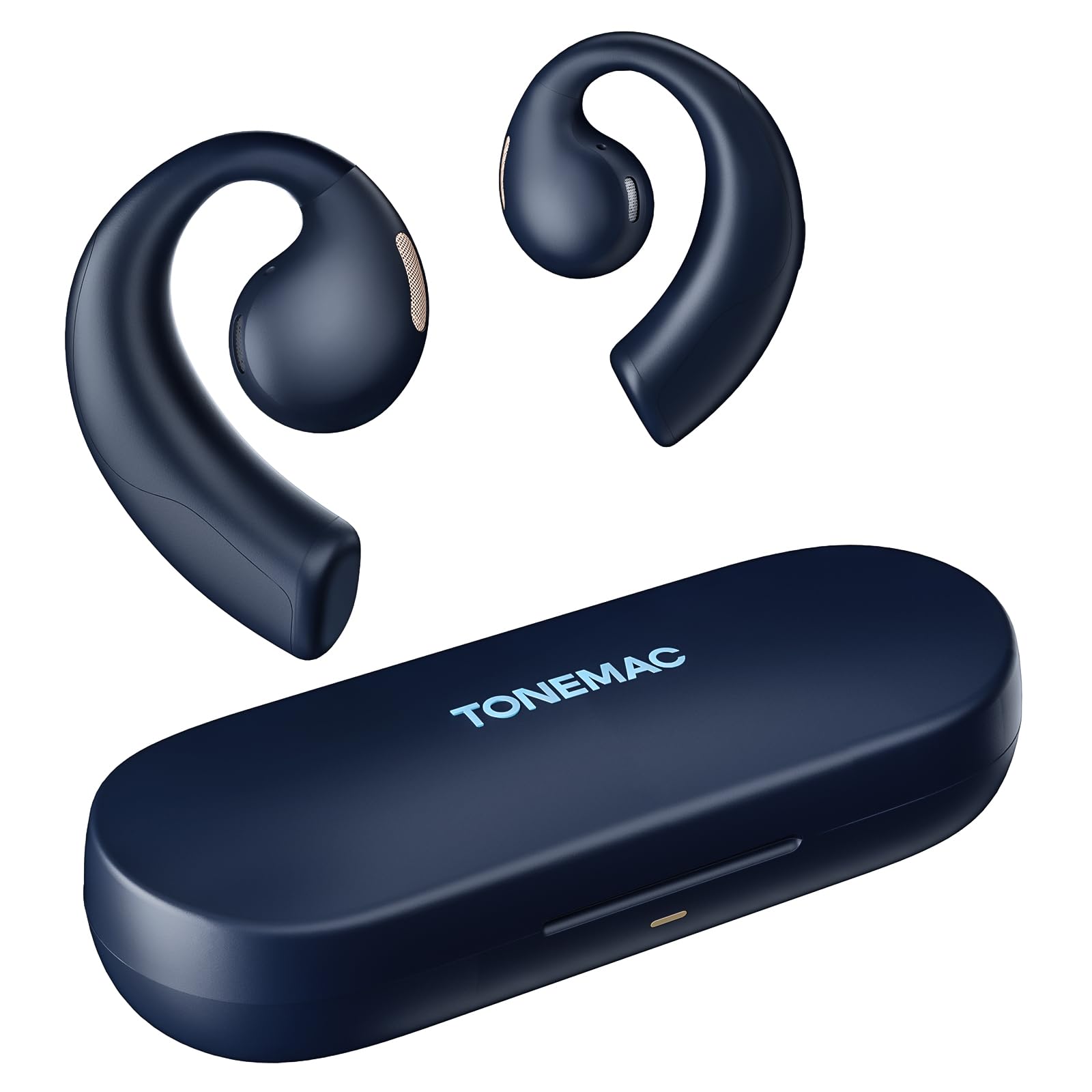 خرید از آمازون - هدفون بی‌سیم بلوتوث گوش باز TONEMAC Q1، هدفون بلوتوث 5.2، هدفون بی‌سیم ورزشی با میکروفون HD، 30 ساعت پخش IP67 آبی ضد آب