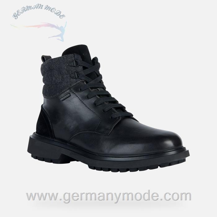 نیم بوت ضد آب مردانه جی اوکس ایتالیا GEOX STIEFELETTEN AUS LEDER Faloria Abx Herr Schwarz