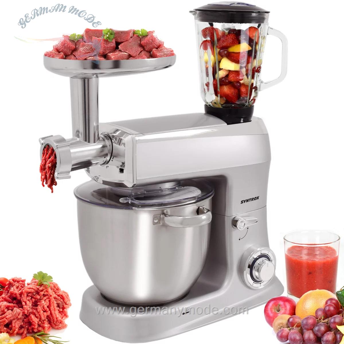 غذا ساز همه کاره سینتروکس آلمان Syntrox Küchenmaschine Wasat Mixen Zerkleinern 7,5 Liter Farbwahl silber