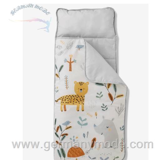 کیسه خواب کودک ورت فرانسه Vertbaudet Kinder Schlafsack mit integriertem Kissen Dschungel-Paradies - wollweiß