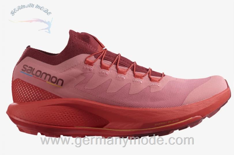 کتانی تریل رانینگ دو کوهستان زنانه سالامون فرانسه SALOMON PULSAR TRAIL PRO Trailrunning Schuhe Damen Tea Rose Biking Red Blazing Orange
