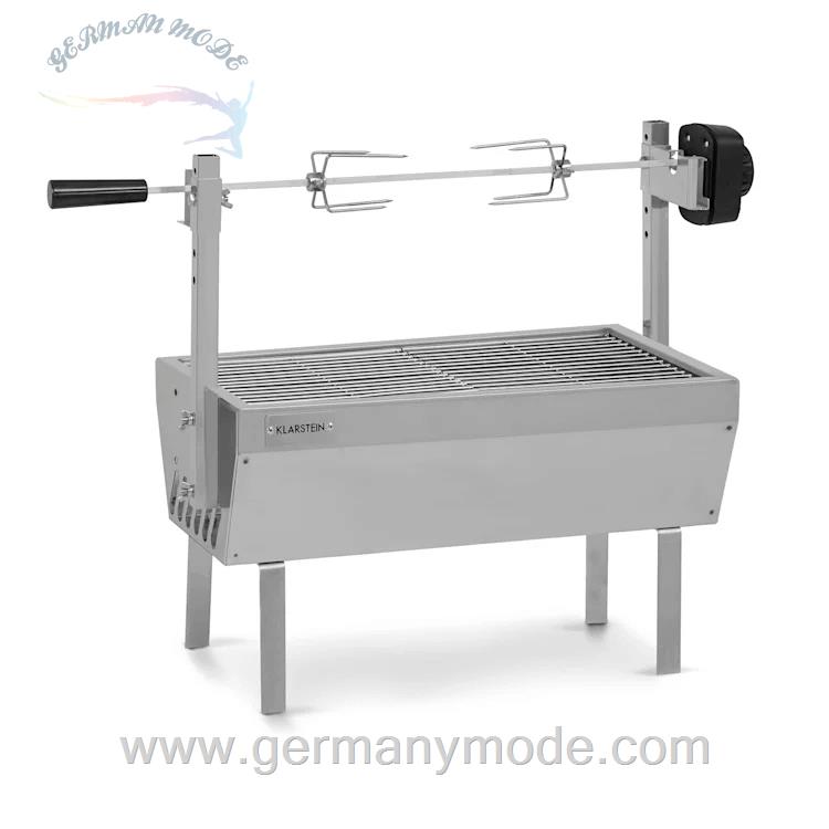 گریل جوجه گردان برقی کلارشتاین آلمان Klarstein Sauenland Mini Rotisserie-Grill Spanferkelgrill Silber