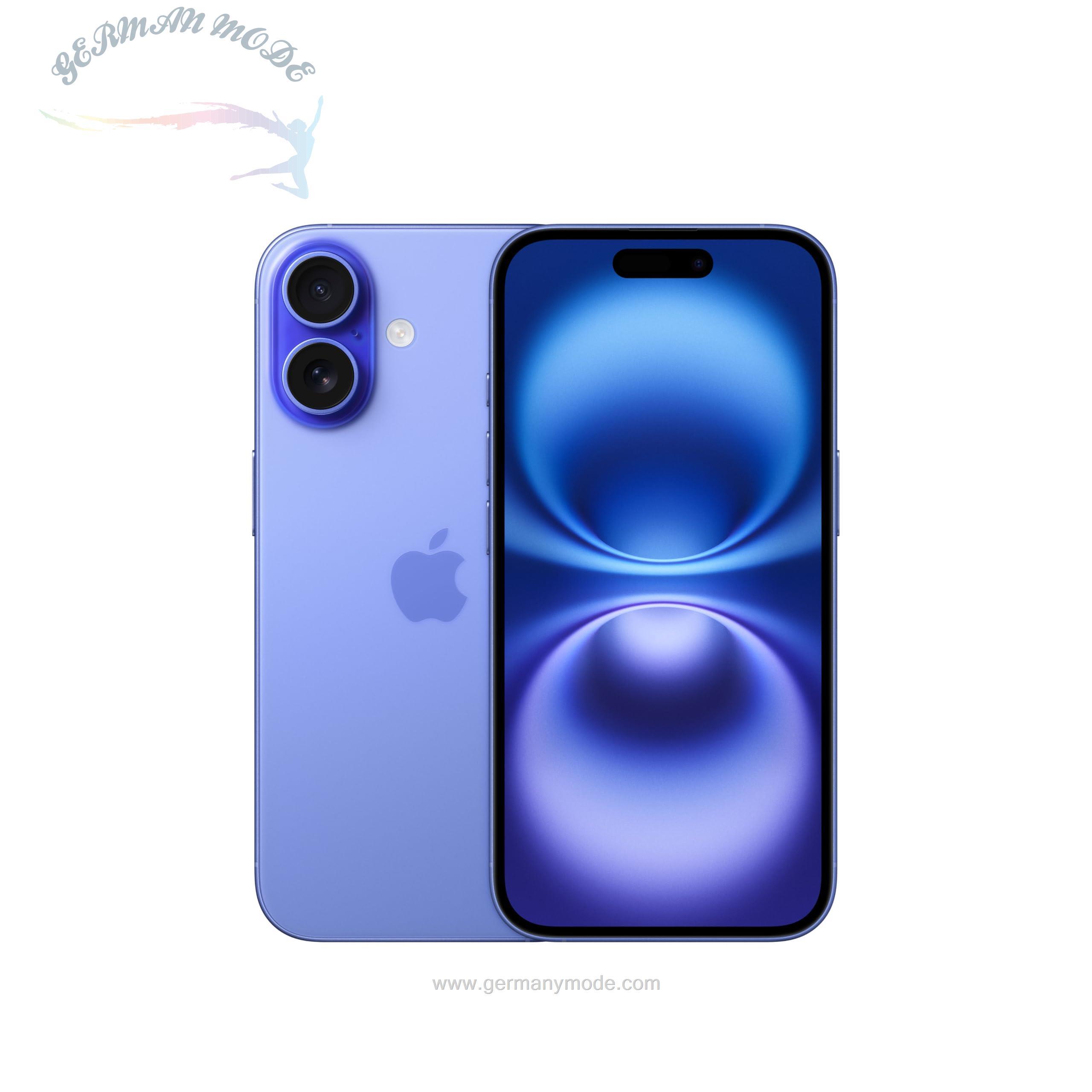 گوشی موبایل اپل آیفون 16 128 گیگابایت Apple iPhone 16 128GB: تلفن همراه 5G با کنترل دوربین، تراشه A18 و افزایش واقعی باتری. با AirPods، Ultramarine Ultramarine 128GB کار می کند