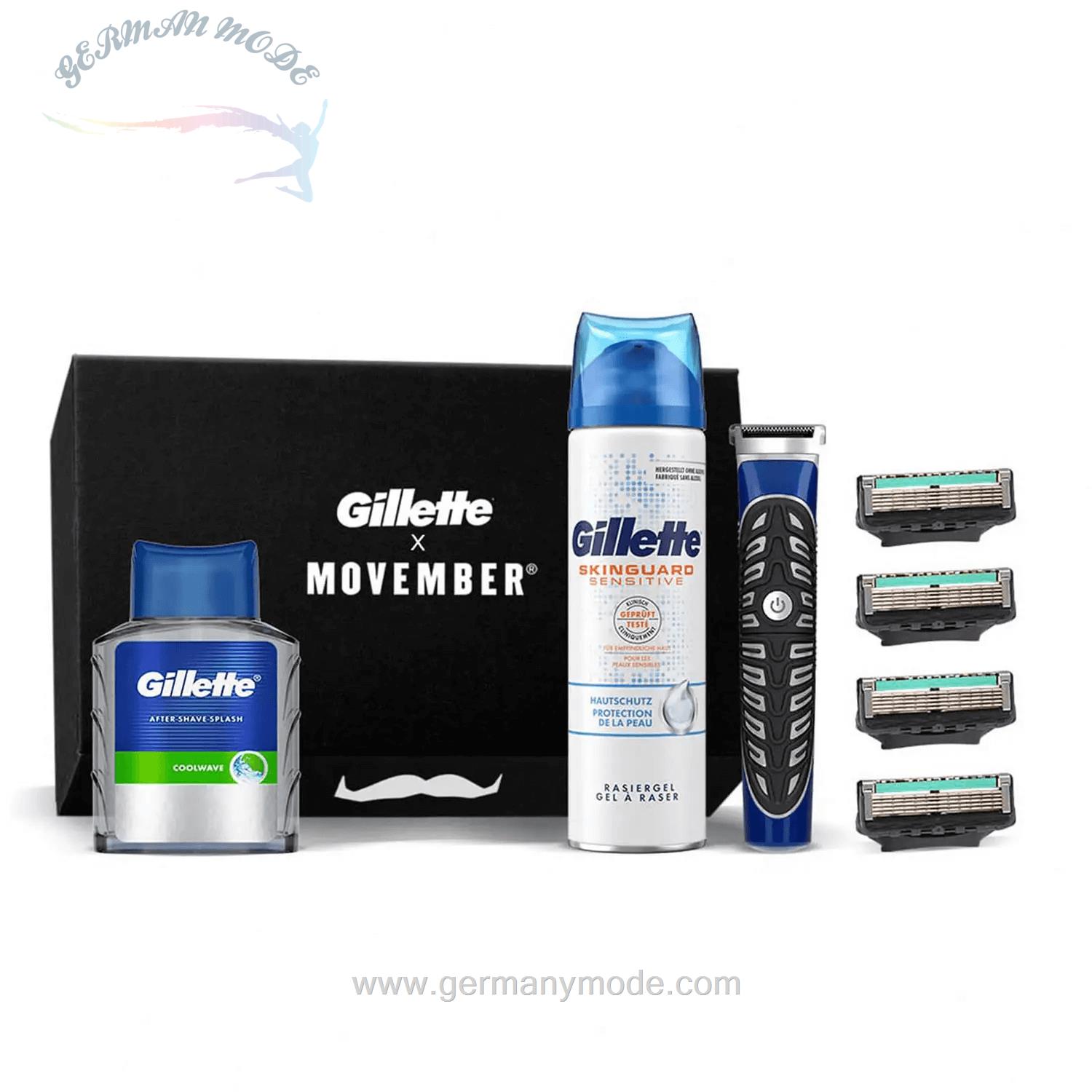 ست خود تراش افتر شیو و زل اصلاح ژیلت آمریکا Gillette MOVEMBER BOX VON GILLETTE: ALLES FÜR DEN PERFEKTEN BARTSTYLE
