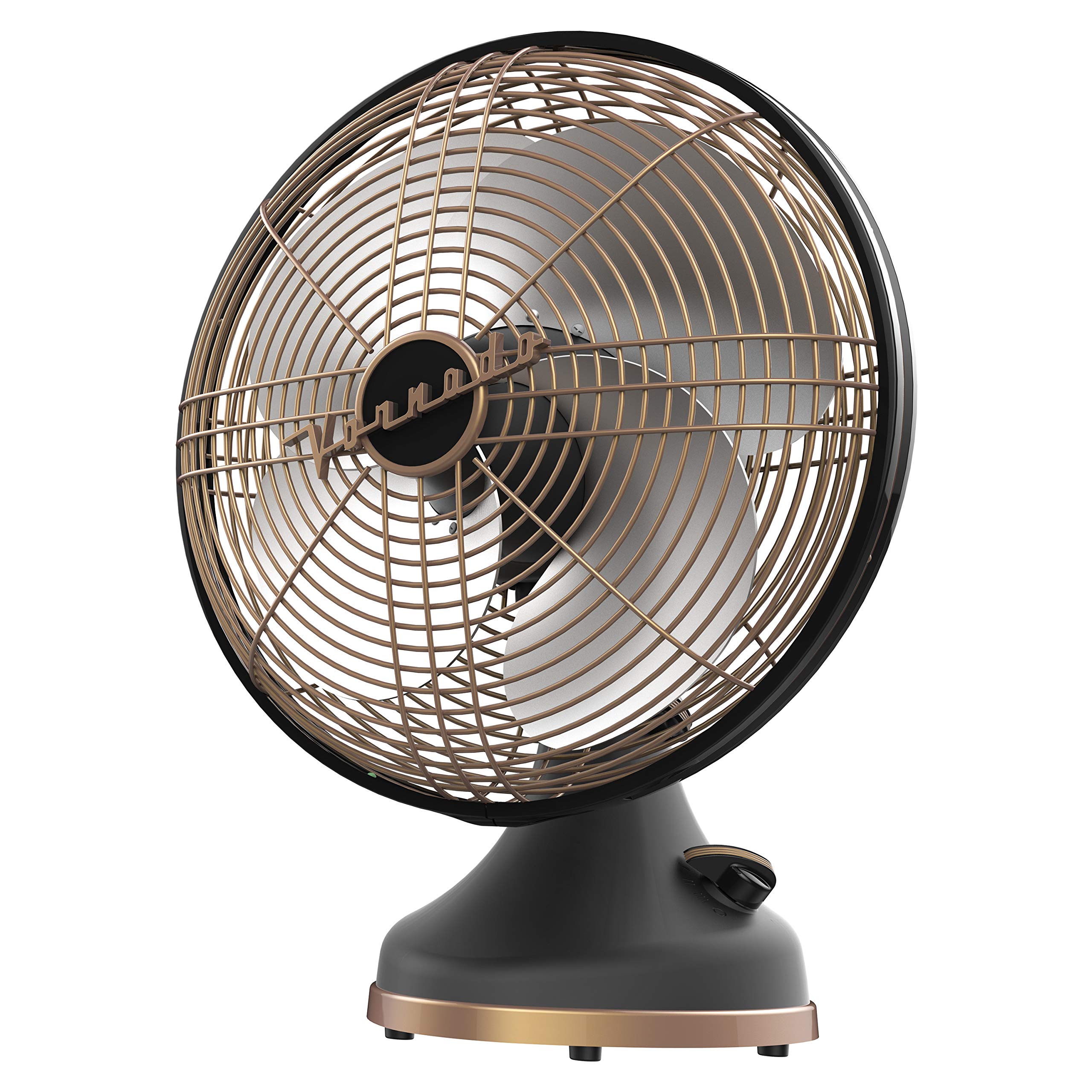 خرید از آمازون - Vornado Silver Swan Alchemy Oscillating Vintage Fan, Gunmetal Gunmetal Fan