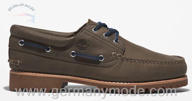کفش دست دوز کلاسیک مردانه تیمبرلند آمریکا Timberland 3 EYE LUG HAND STITCHED BOAT SHOE FOR MEN IN GREIGE