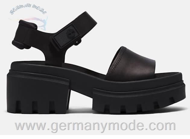 صندل زنانه تیمبرلند آمریکا TIMBERLAND EVERLEIGH ANKLE STRAP SANDAL FOR WOMEN IN BLACK
