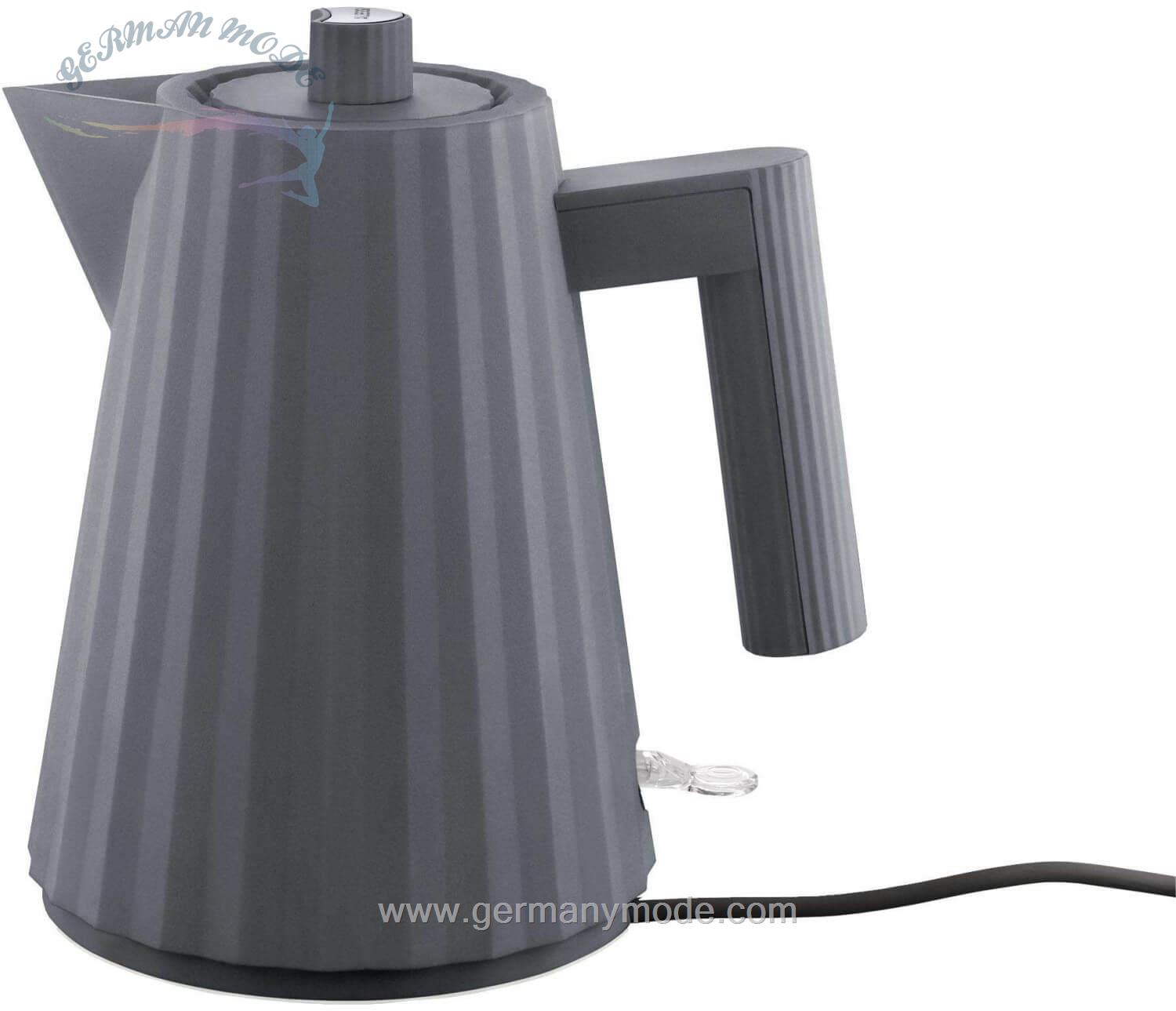 کتری برقی السی ایتالیا Alessi Wasserkocher Wasserkocher Plissé 1l- grau- 1 l