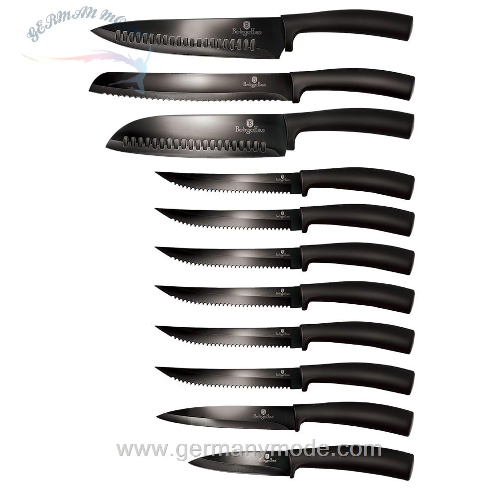 ست چاقو آشپزخانه 11 پارچه برلینگر هاوس مجارستان BERLINGER HAUS 11-PIECE KNIFE SETBH/2608 BLACK