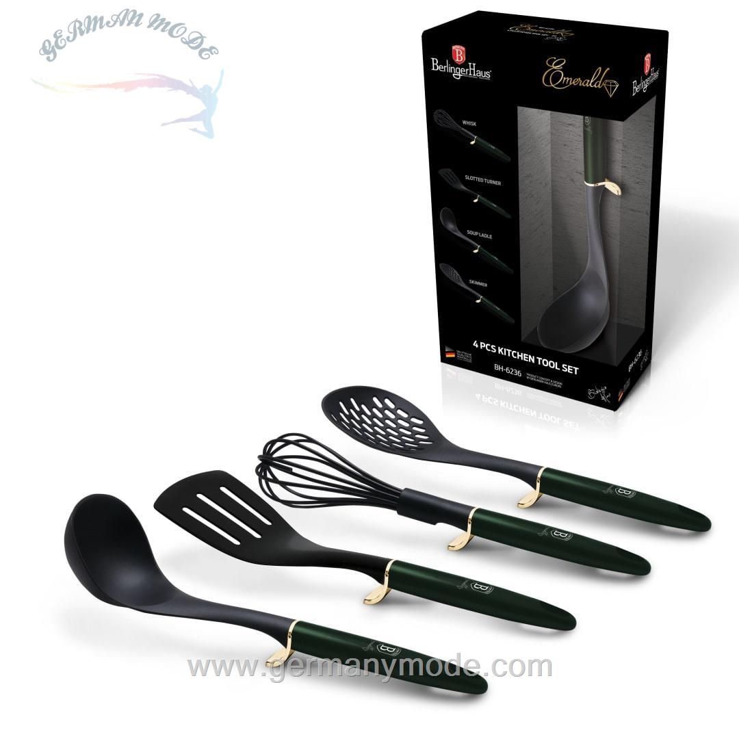 ست کفگیر ملاقه 4 پارچه برلینگر هاوس مجارستان Berlinger Haus Kitchen Utensils BH/6236 Emerald Collection