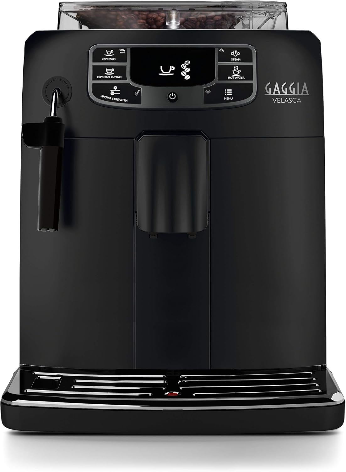 اسپرسو ساز اتوماتیک گاگیا ایتالیا Gaggia Velasca Black، قهوه ساز اتوماتیک برای اسپرسو و کاپوچینو، دانه های قهوه یا آسیاب شده، RI8260 / 01، 1000 W، مشکی، 100% ساخت ایتالیا